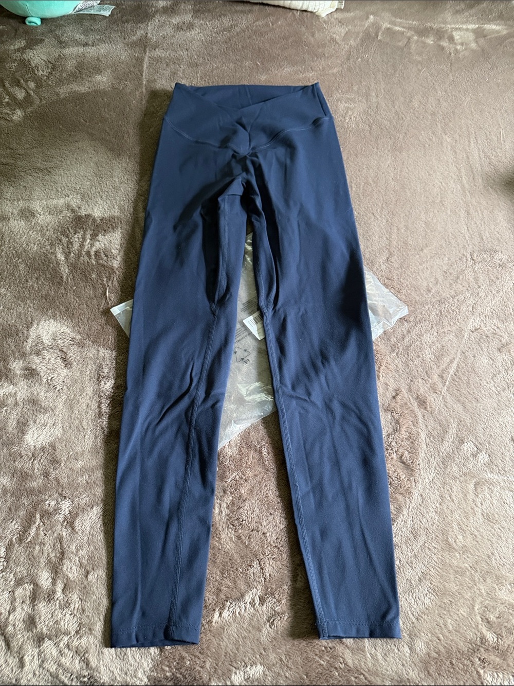 Scoop Waist Navy Leggings with Sculpting Waistband